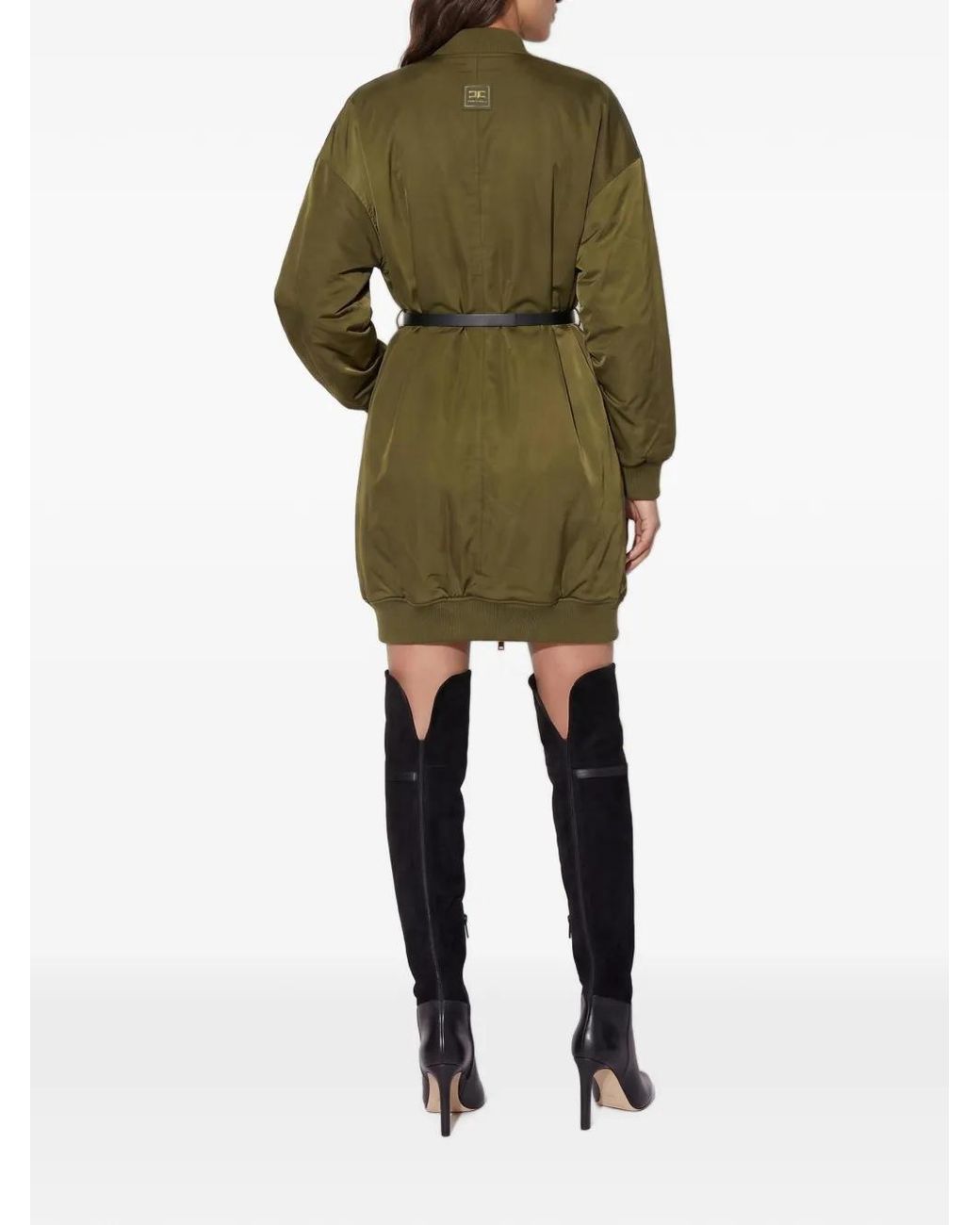 Elisabetta Franchi Green Down Jacket