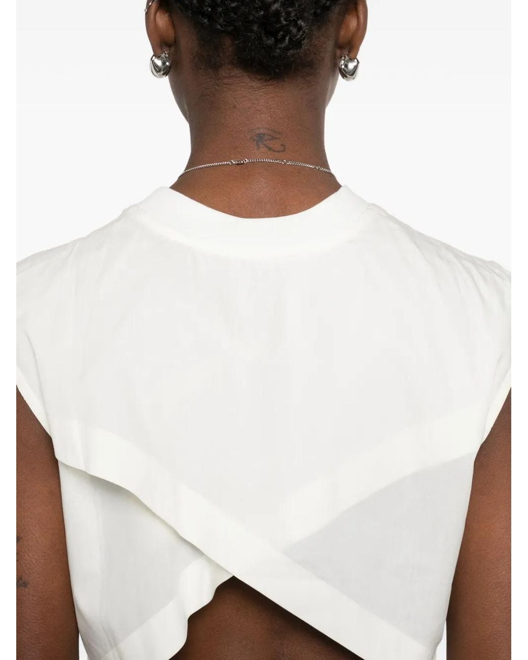 Litkovskaya White Sleeveless Tank Top