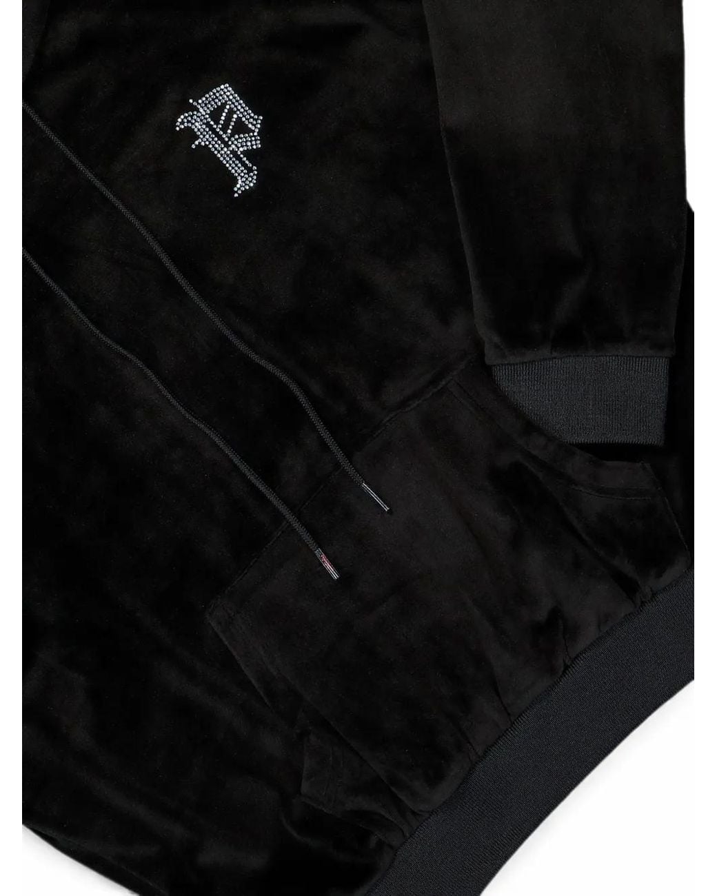PROTOTYPES Black Nikki Rhinestone-Embellished Hoodie for men
