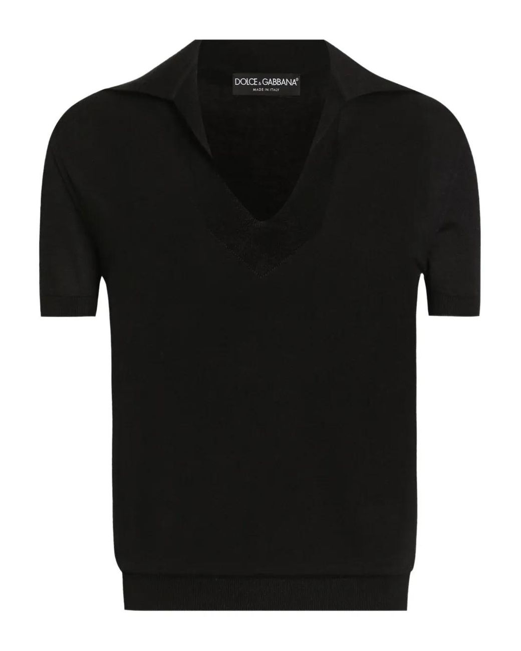 Dolce & Gabbana Black Dolce&Gabbana Cashmere Polo Sweater