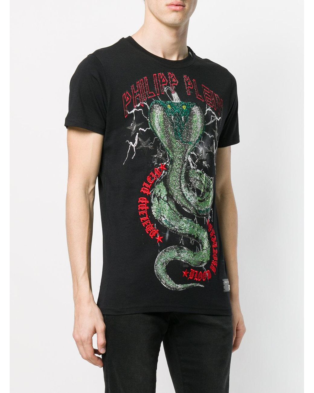 Philipp Plein Cobra T-shirt in Black for Men | Lyst