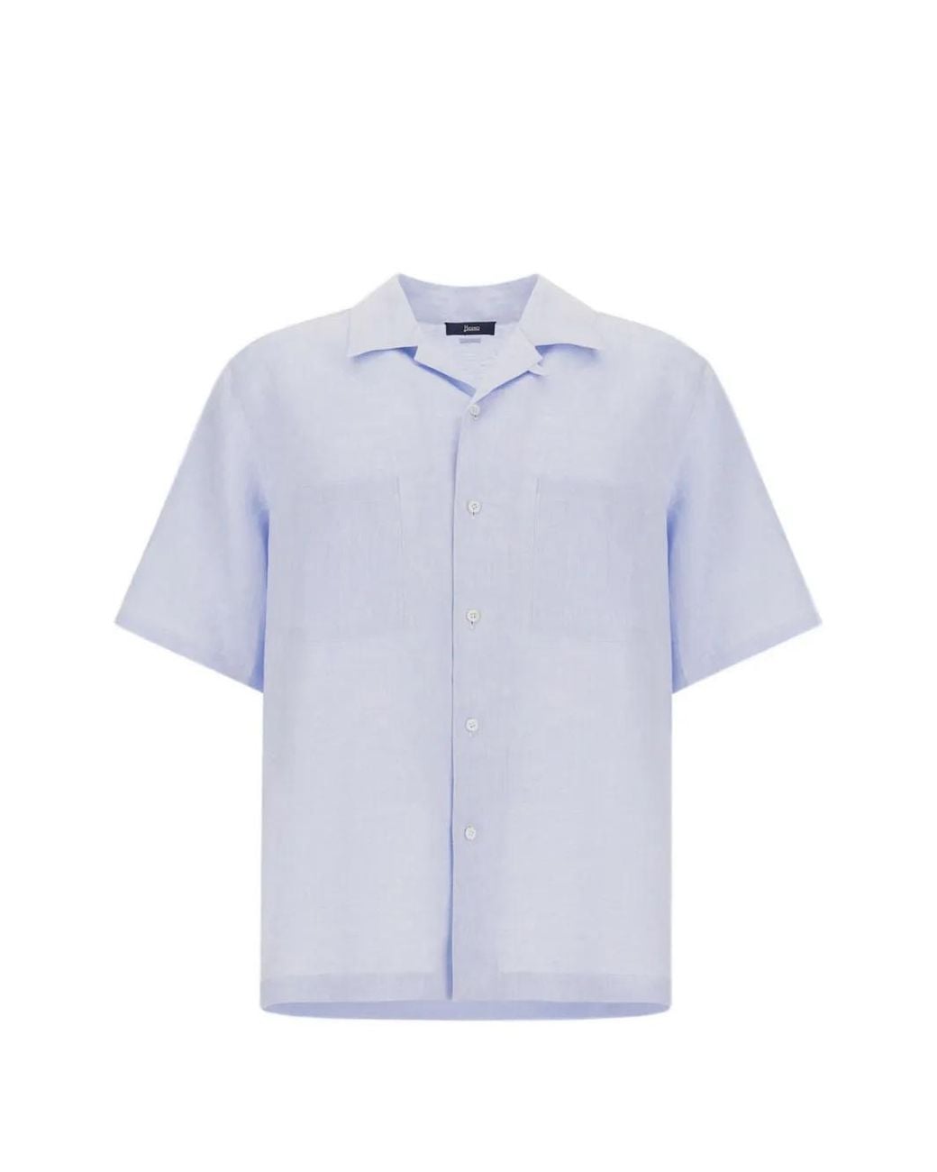 Herno Blue Chemise Ample À Poches Poitrine for men