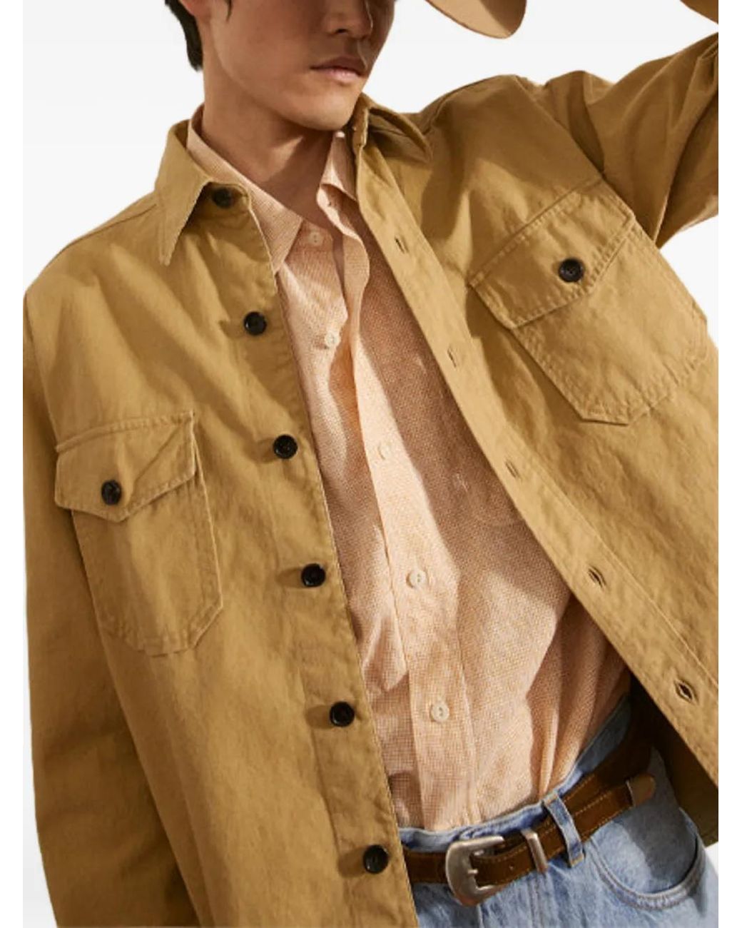 Fortela Metallic Kenny Front-Pockets Button Shirt for men