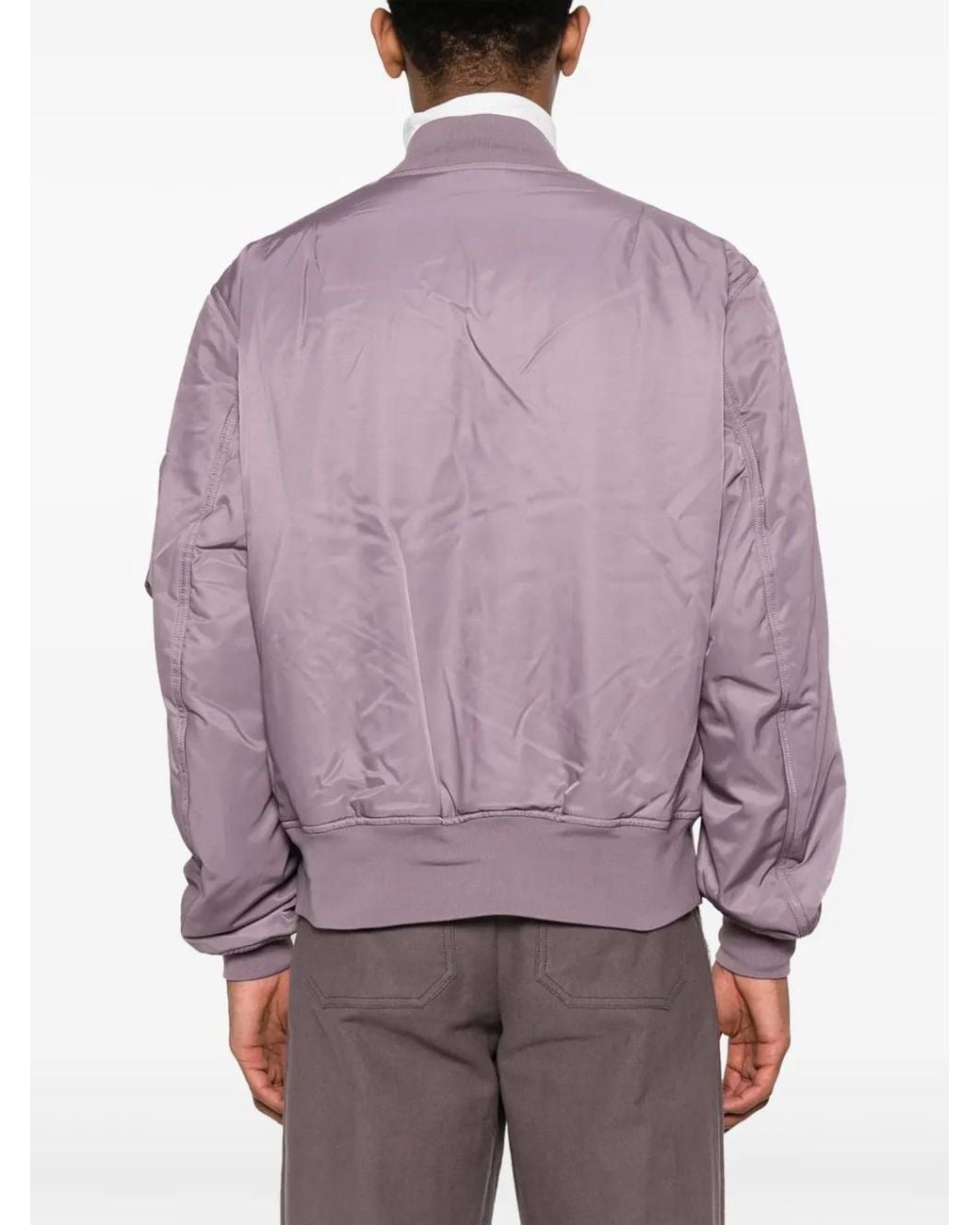Y-3 Purple Cotton-Blend Bomber Jacket for men