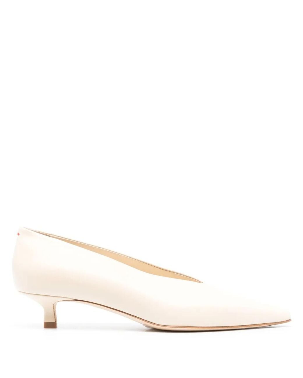 Aeyde Natural Clara Kitten-Heel Pumps