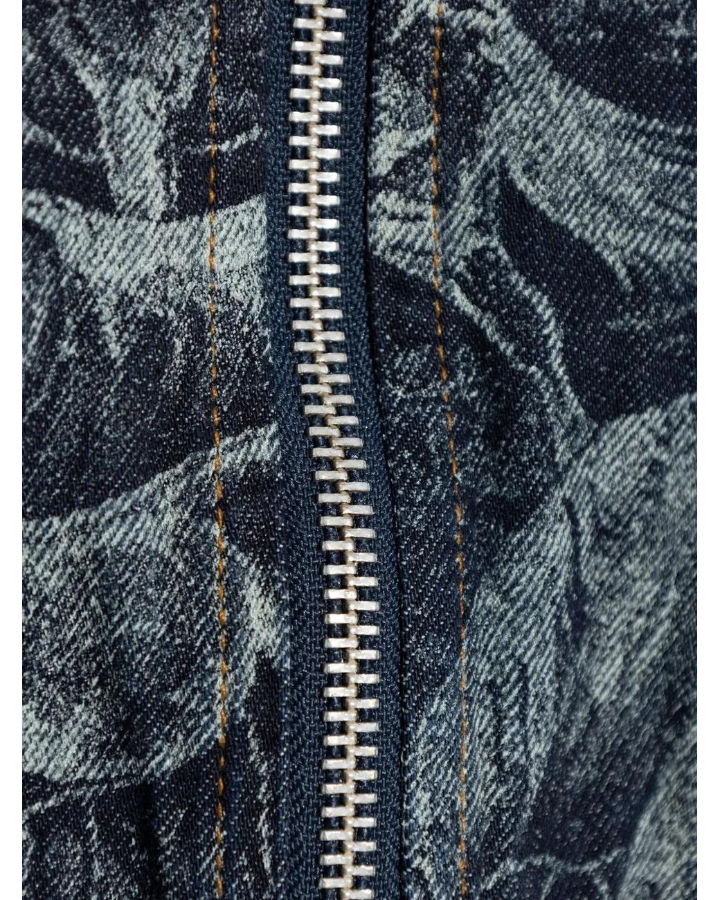 AllSaints Blue Kaytra Horse-Print Bomber Jacket