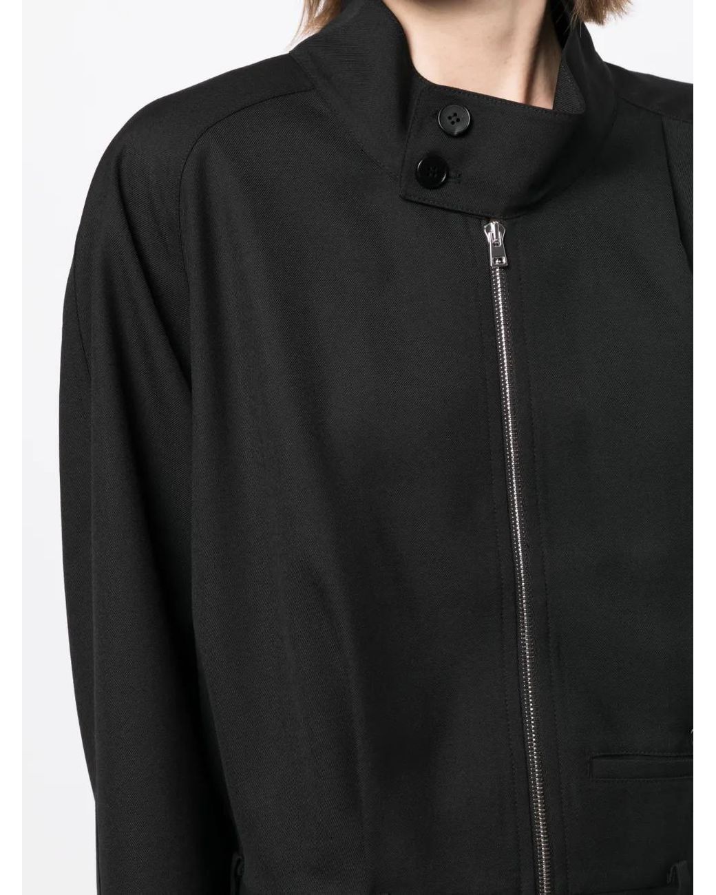 Goen.J Black Trouser-Motif Bomber Jacket