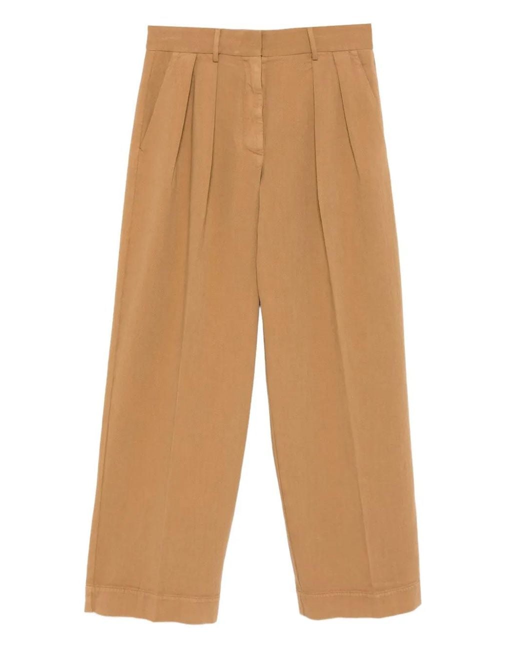 Forte_forte Natural Fluid Cotton Bull Sartorial Low Waist Pants