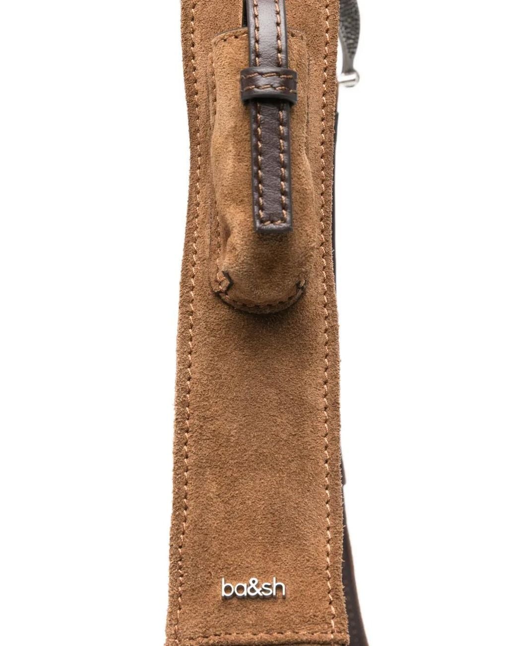 Ba&sh Brown Youyou Suede Shoulder Bag