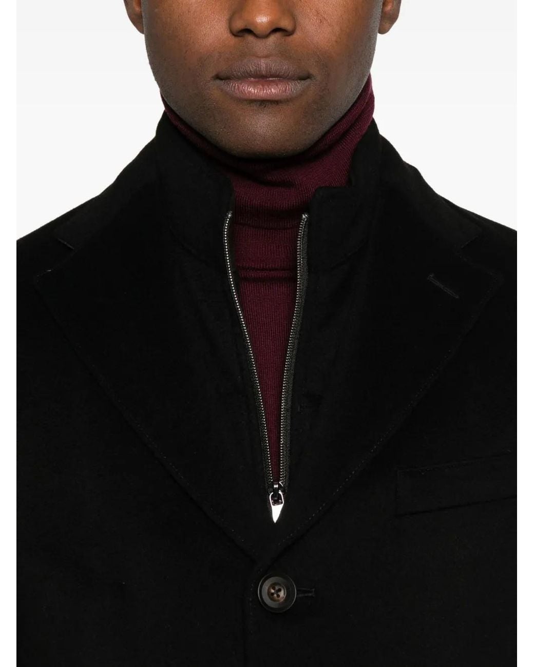 Corneliani Black Panelled Jacket for men