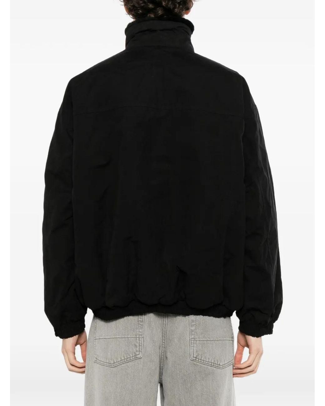 Ssstein Black High-Neck Zip-Up Jacket