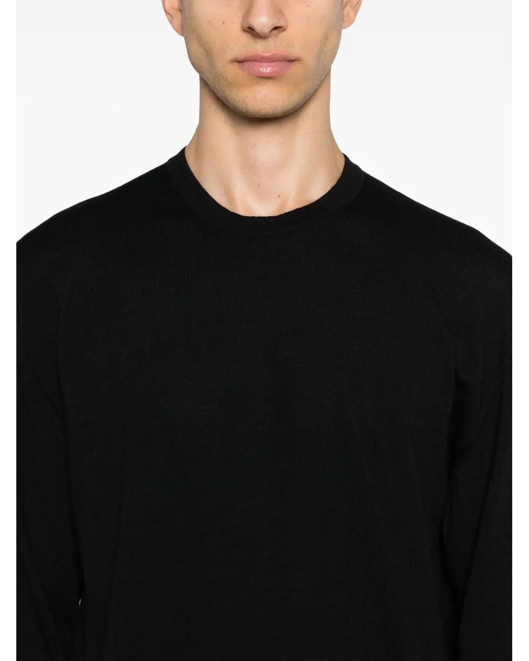 D4.0 Wollen Sweater in het Black voor heren