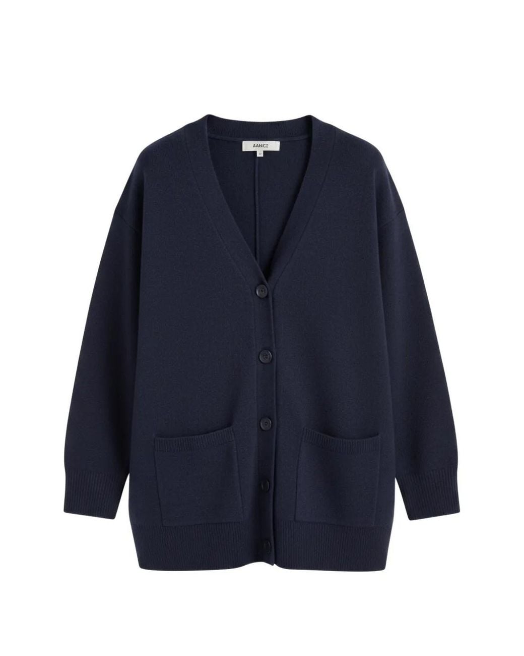 Chinti & Parker Blue Button-Up Patch-Pocket Cardigan