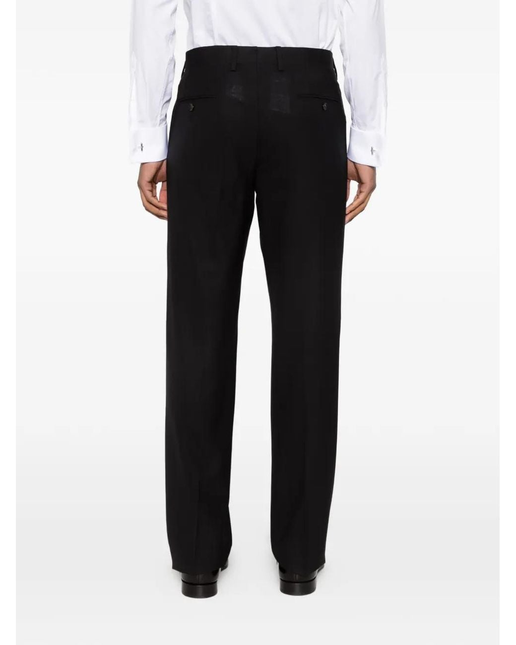 Lardini Black Straight Trousers for men