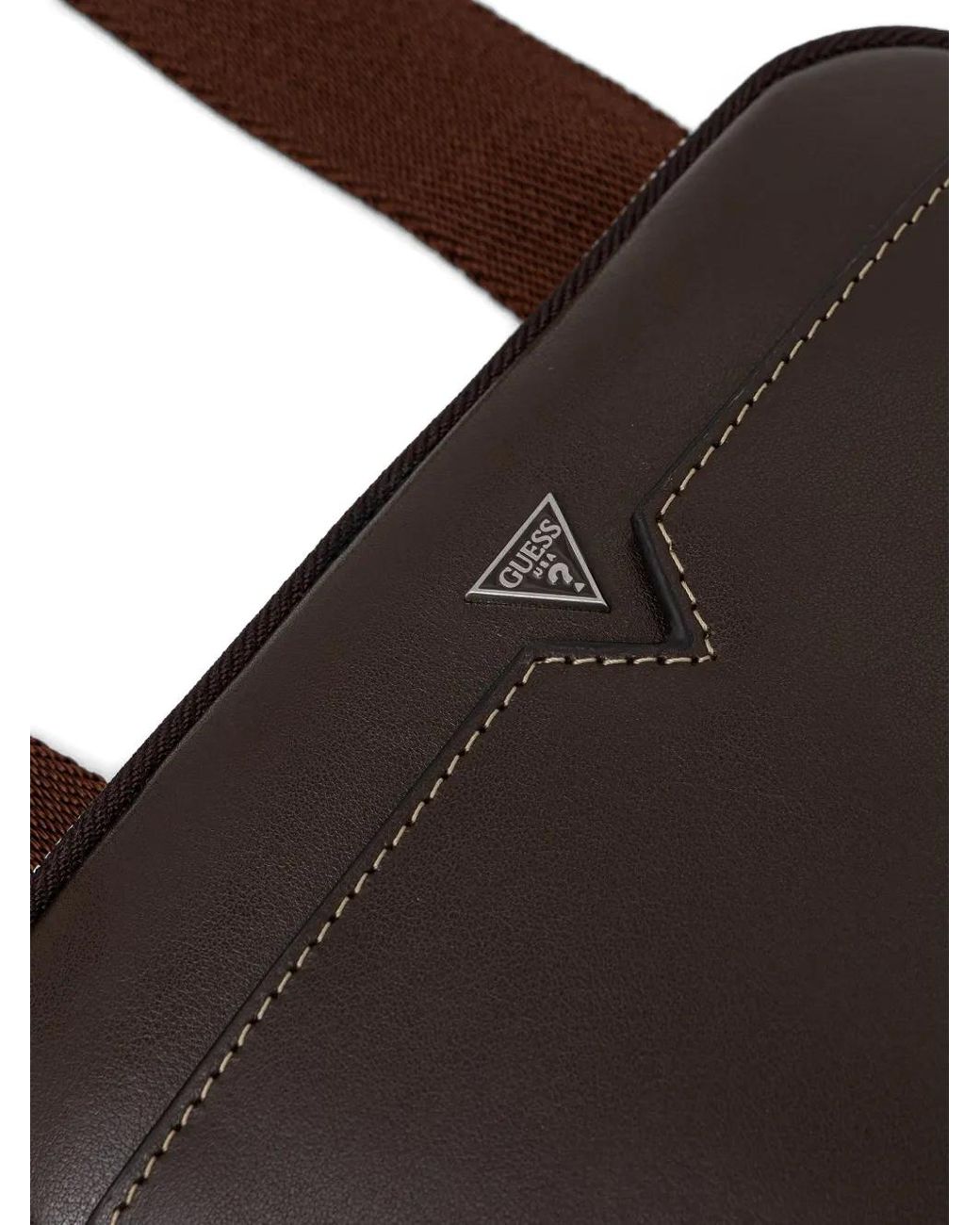 Borsa Messenger Con Logo di Guess in Black da Uomo