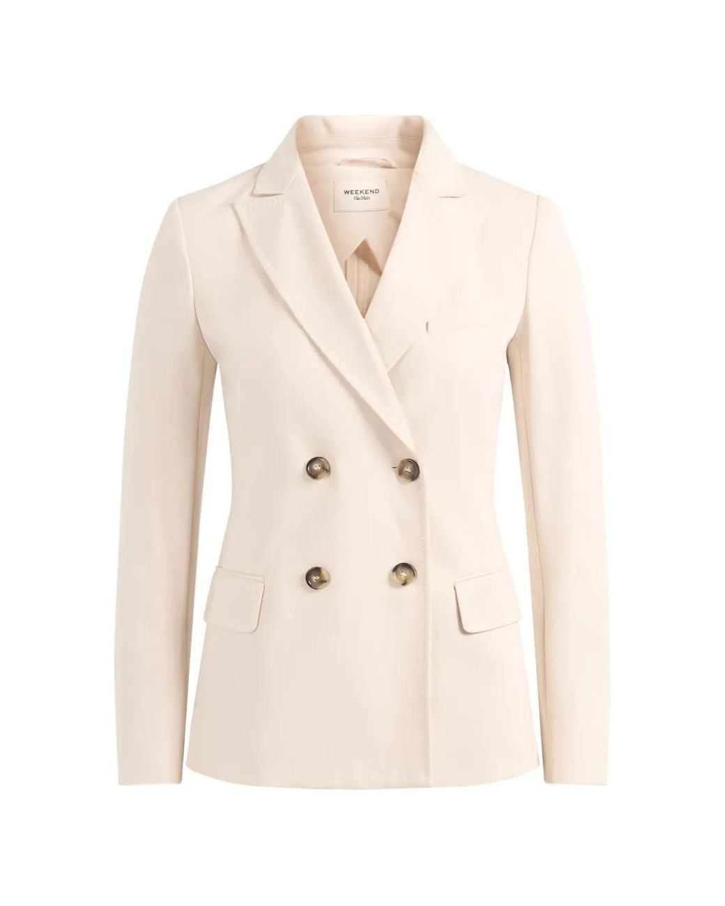 Weekend by Maxmara Natural Double-Breasted Blazer