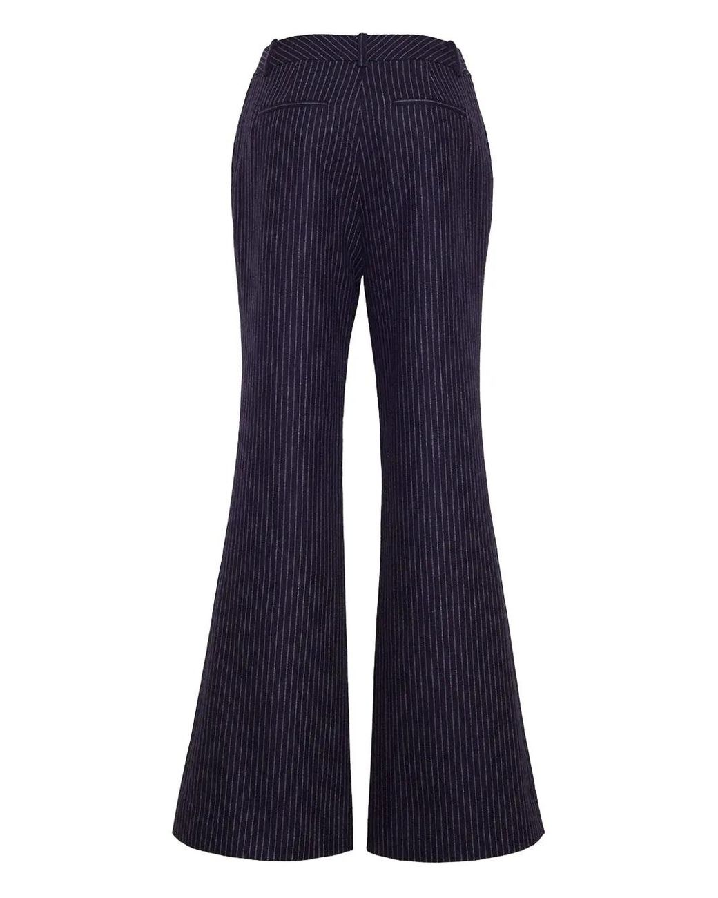 Cara Cara Blue Tristan Pinstripe Flared Trousers