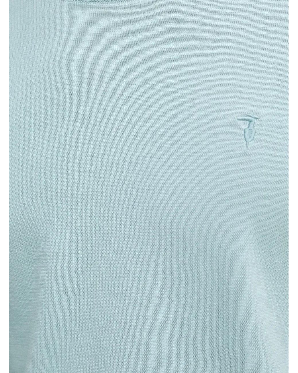 Trussardi Blue Sweat À Logo Brodé for men