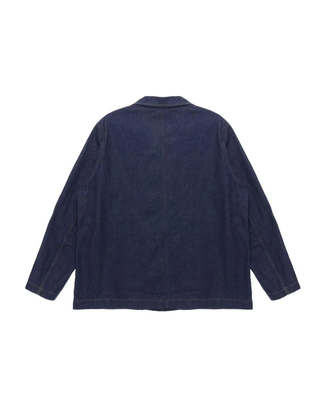 Studio Nicholson Blue Crinkle Denim Jacket for men