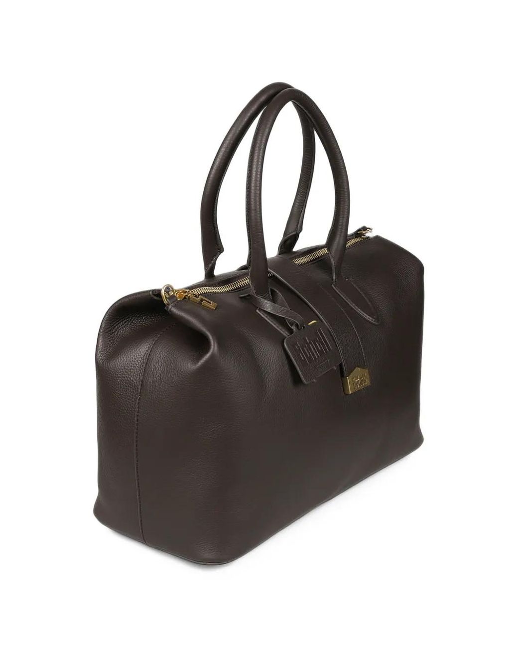 Schell Black Grained Leather Tote Bag