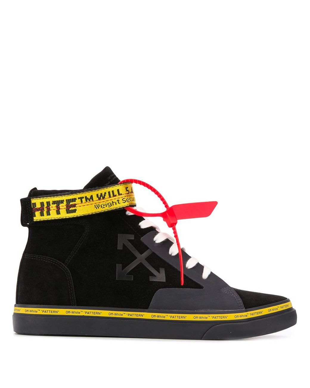 off white vulc sneaker black suede