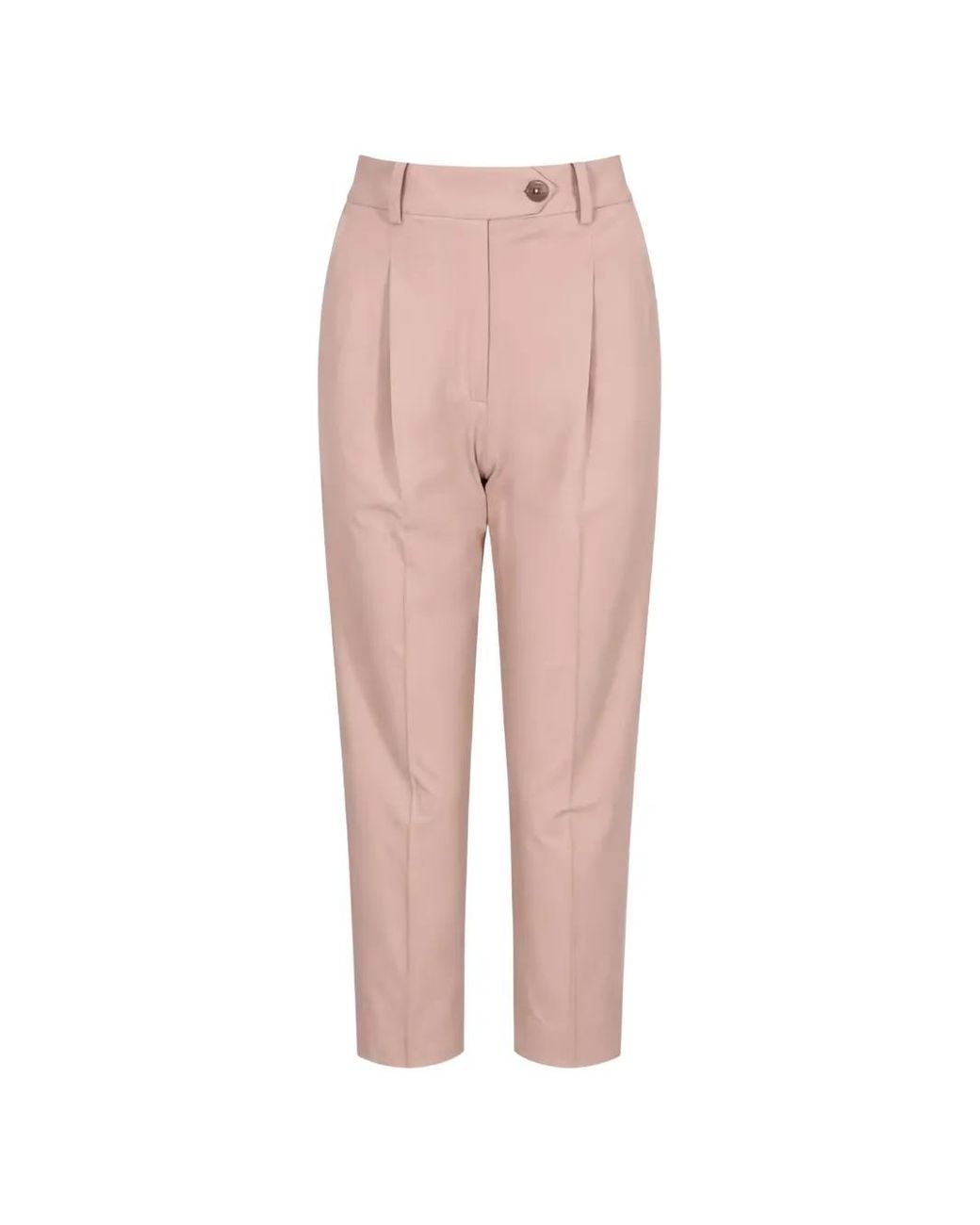 Circolo 1901 Pink Pleated Tailored Trousers