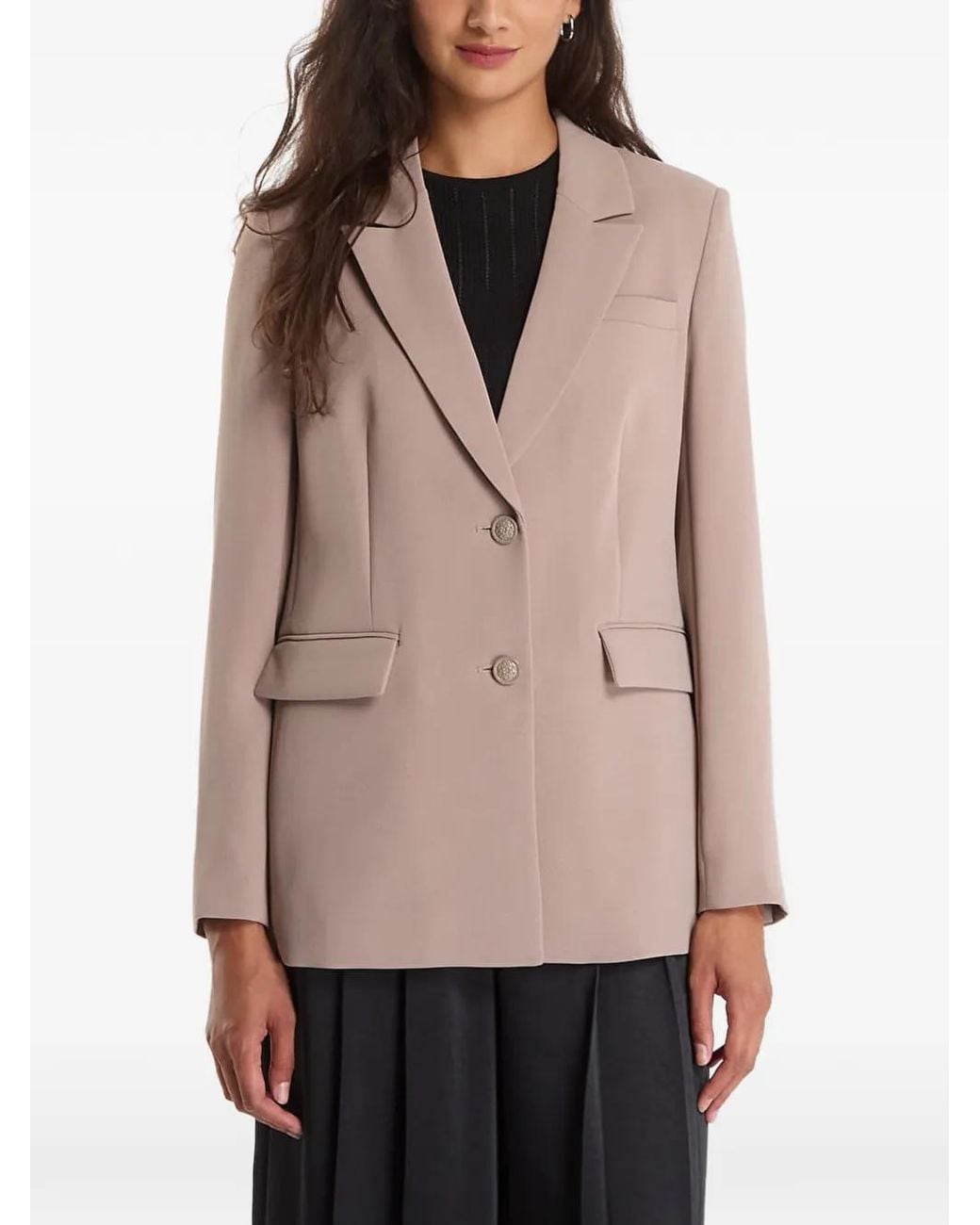 Guess Natural Notched-Lapels Single-Breasted Blazer