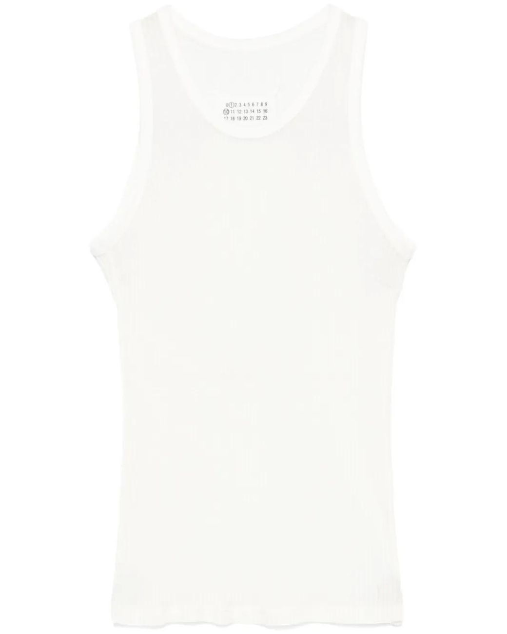 Maison Margiela White Silk Tank Top