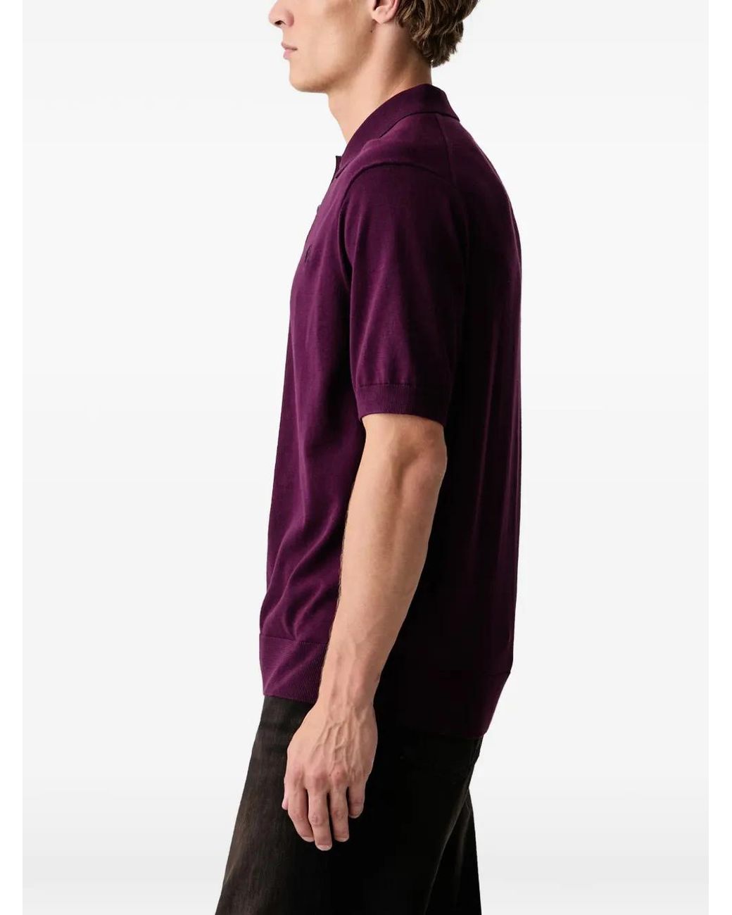 Fred Perry Purple Cotton Polo Shirt for men