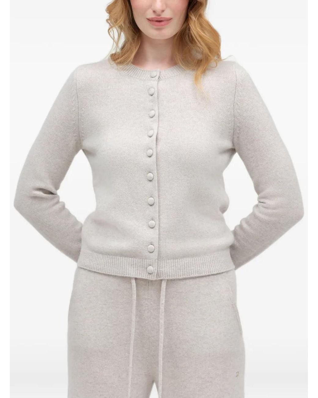 Chinti & Parker White Camille Button-Up Cardigan