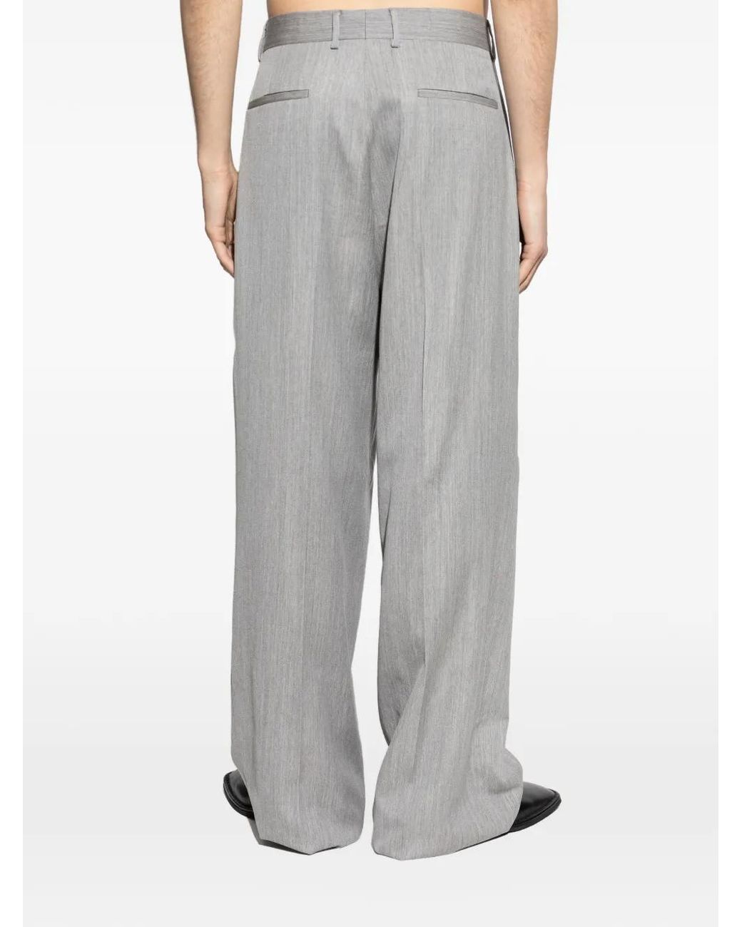 Amiri Gray Belt-Loops Trousers for men