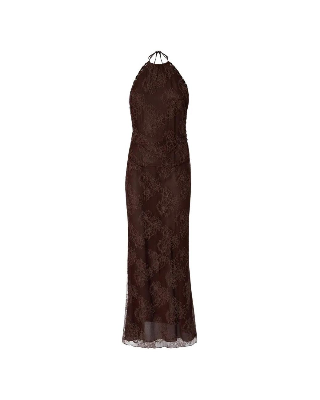 Pinko Brown Mustang Slip Dress