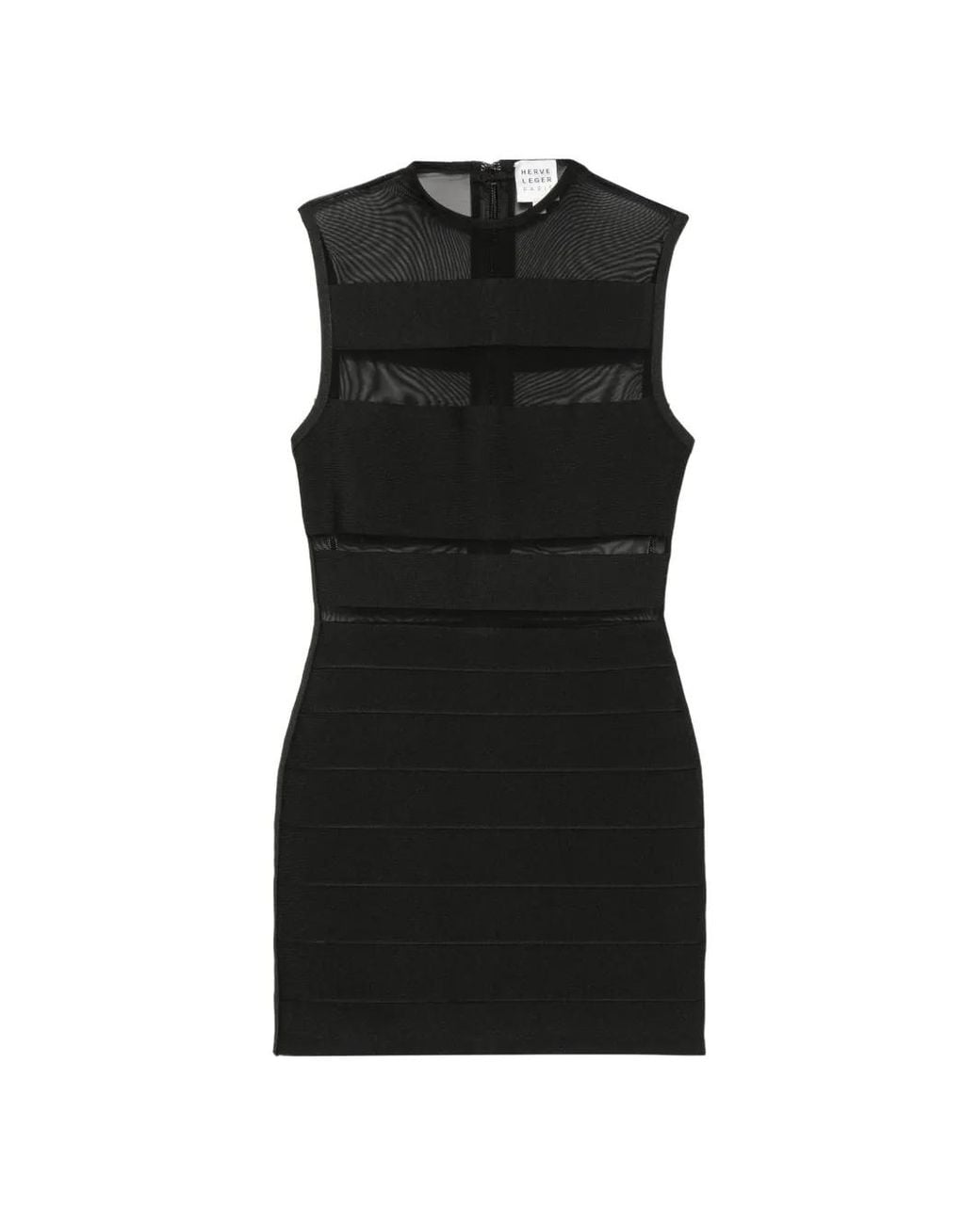 Hervé Léger Black Allie Panelled Bandage Dress