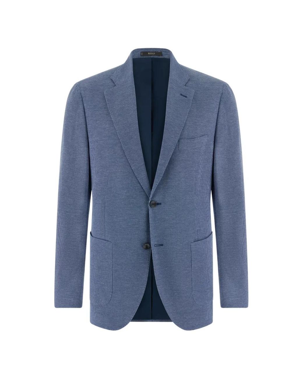 Boggi Blue B Jersey Pinpoint Jacket for men