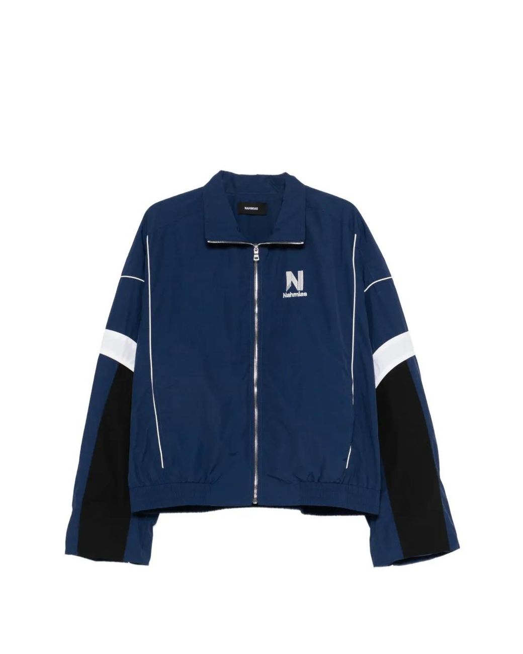NAHMIAS Blue Logo-Detail Panel Jacket for men