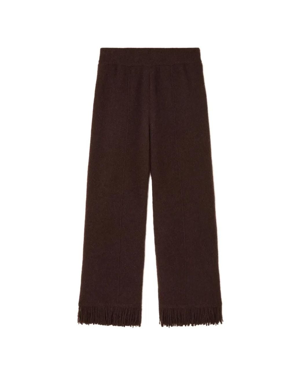 Alanui Brown Fringed-Trim Trousers
