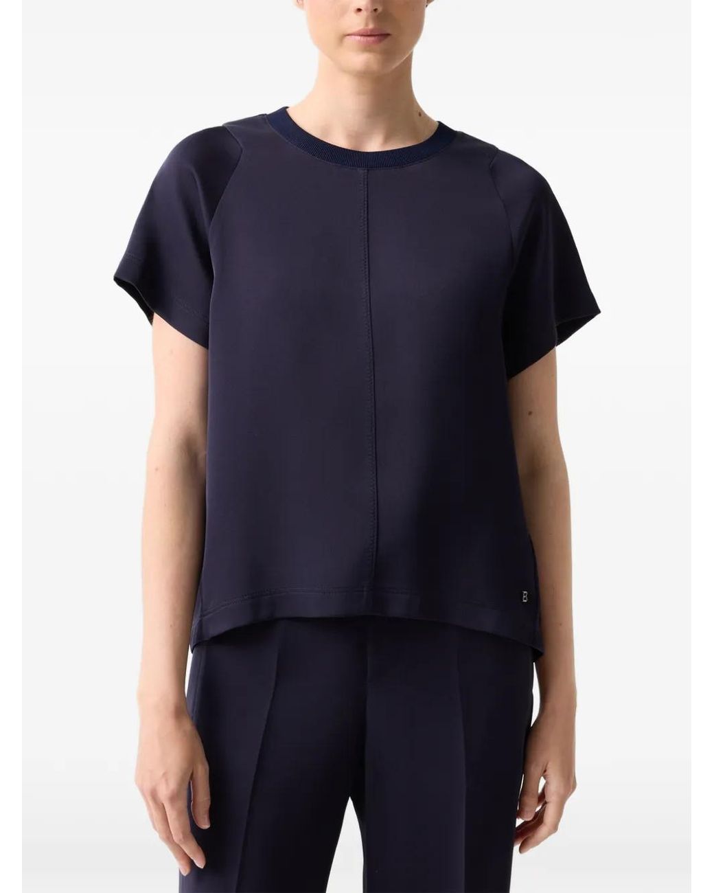 Bogner Blue Dakota Satin-Crepe T-Shirt