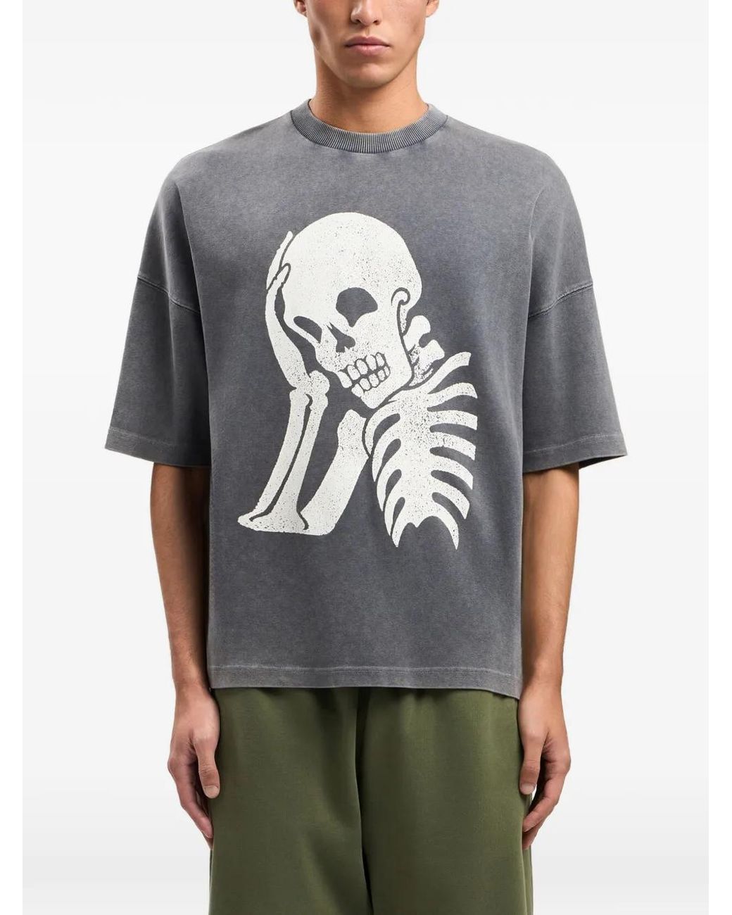 Palm Angels Gray Polo Shirts for men