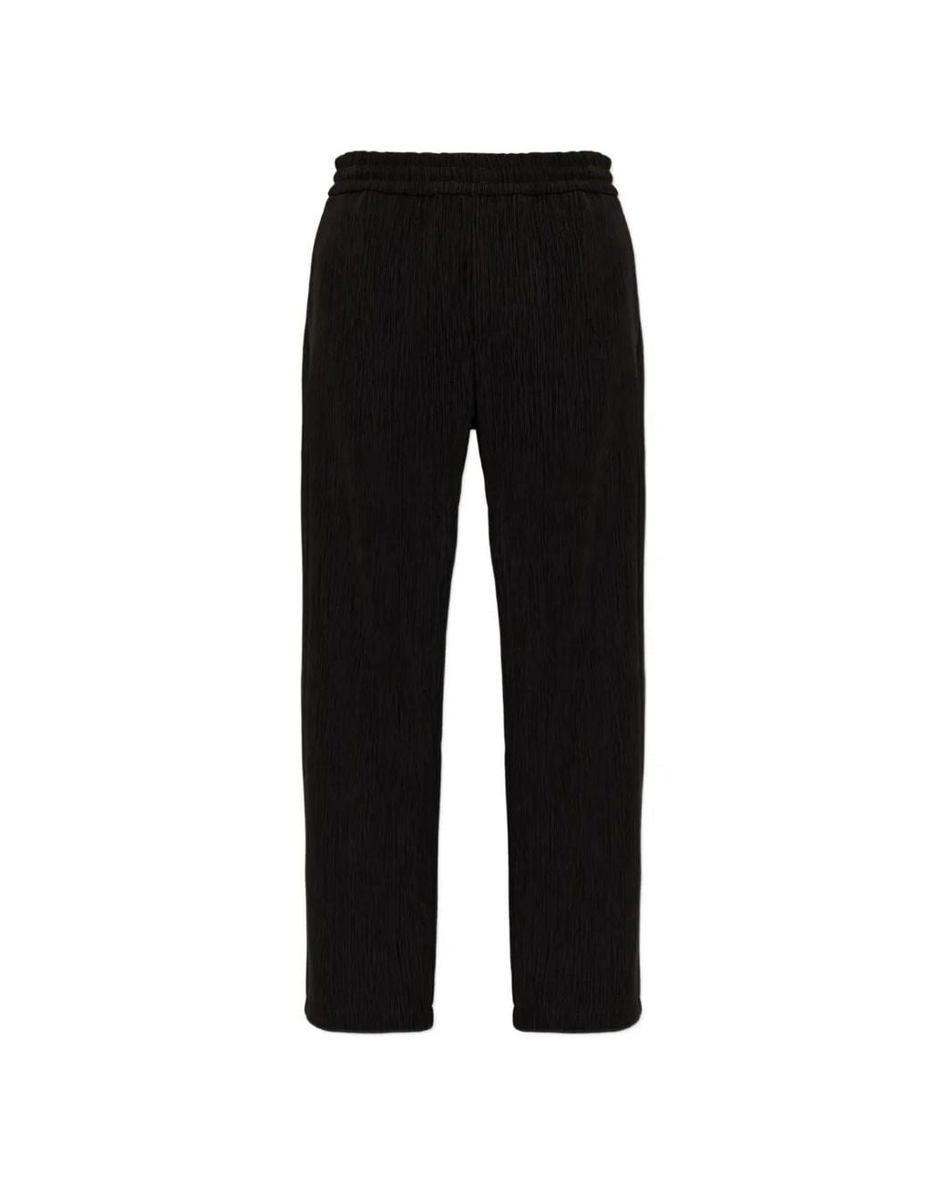 Post Archive Faction PAF Black Ribbed-Knit Track Pants for men
