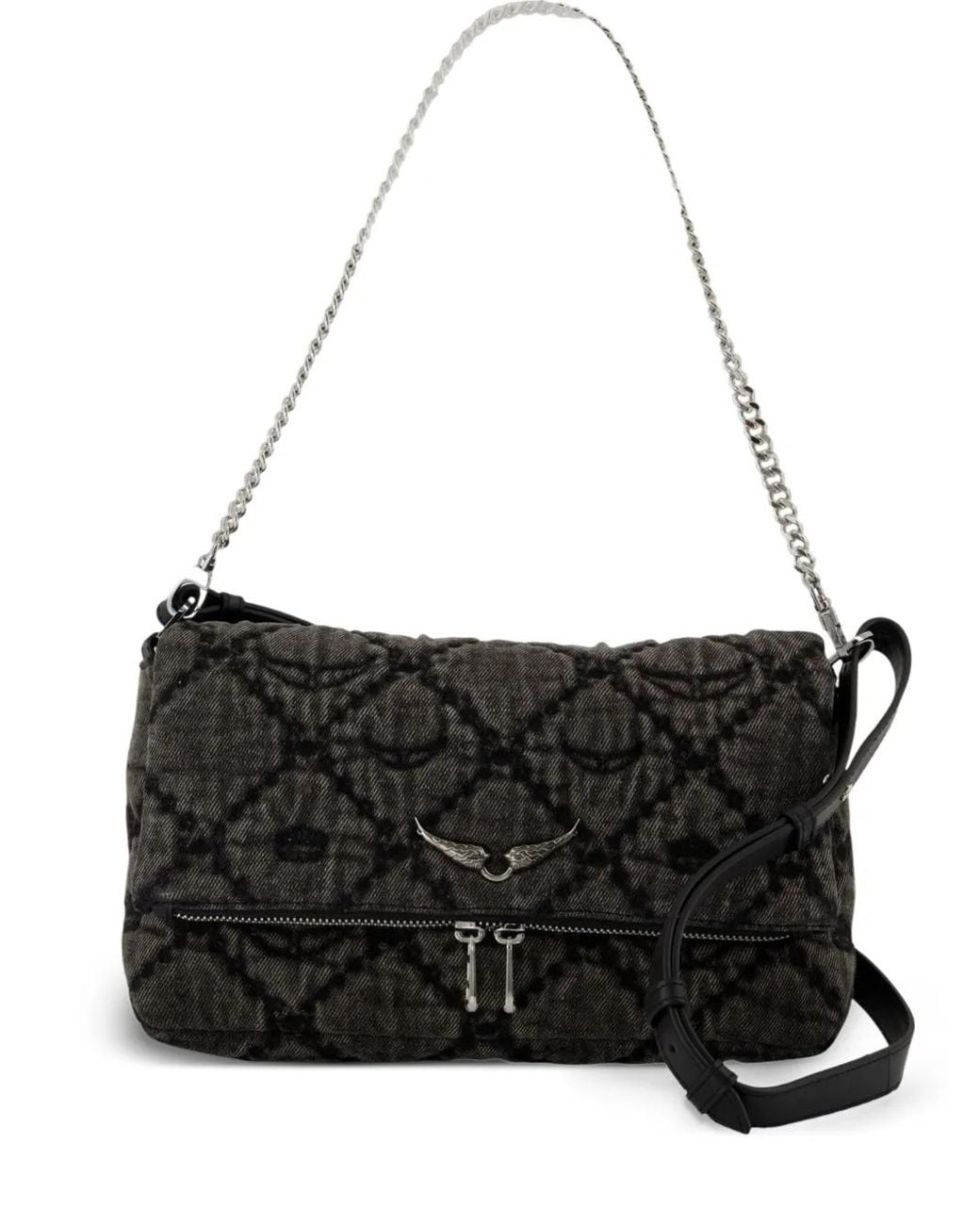 Zadig & Voltaire Black Musubi New Aged R Shoulder Bag