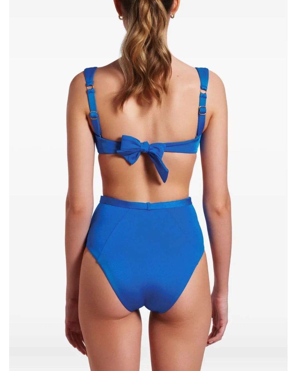 Noire Swimwear Blue Seashell Bandeau Bikini Set