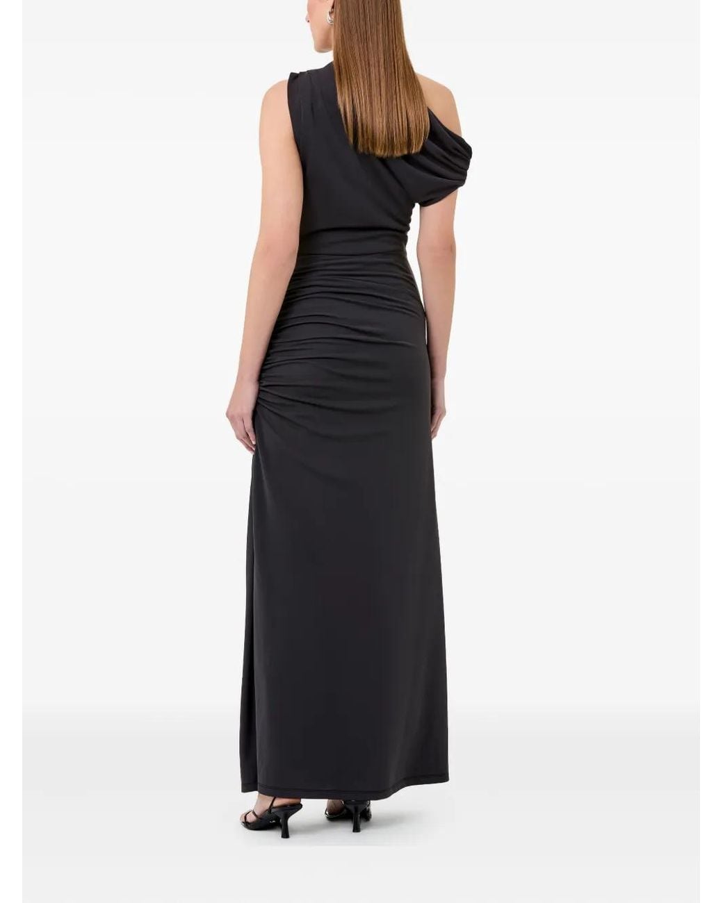 Nicholas Blue One-Shoulder Maxi Dress
