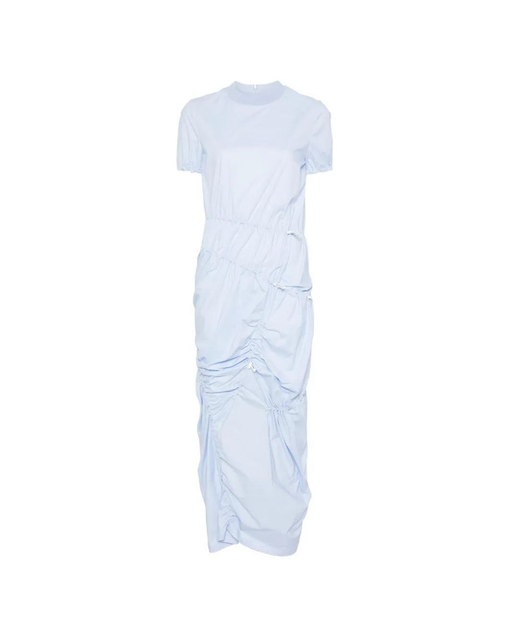 Moschino Blue Gathered Midi Dress