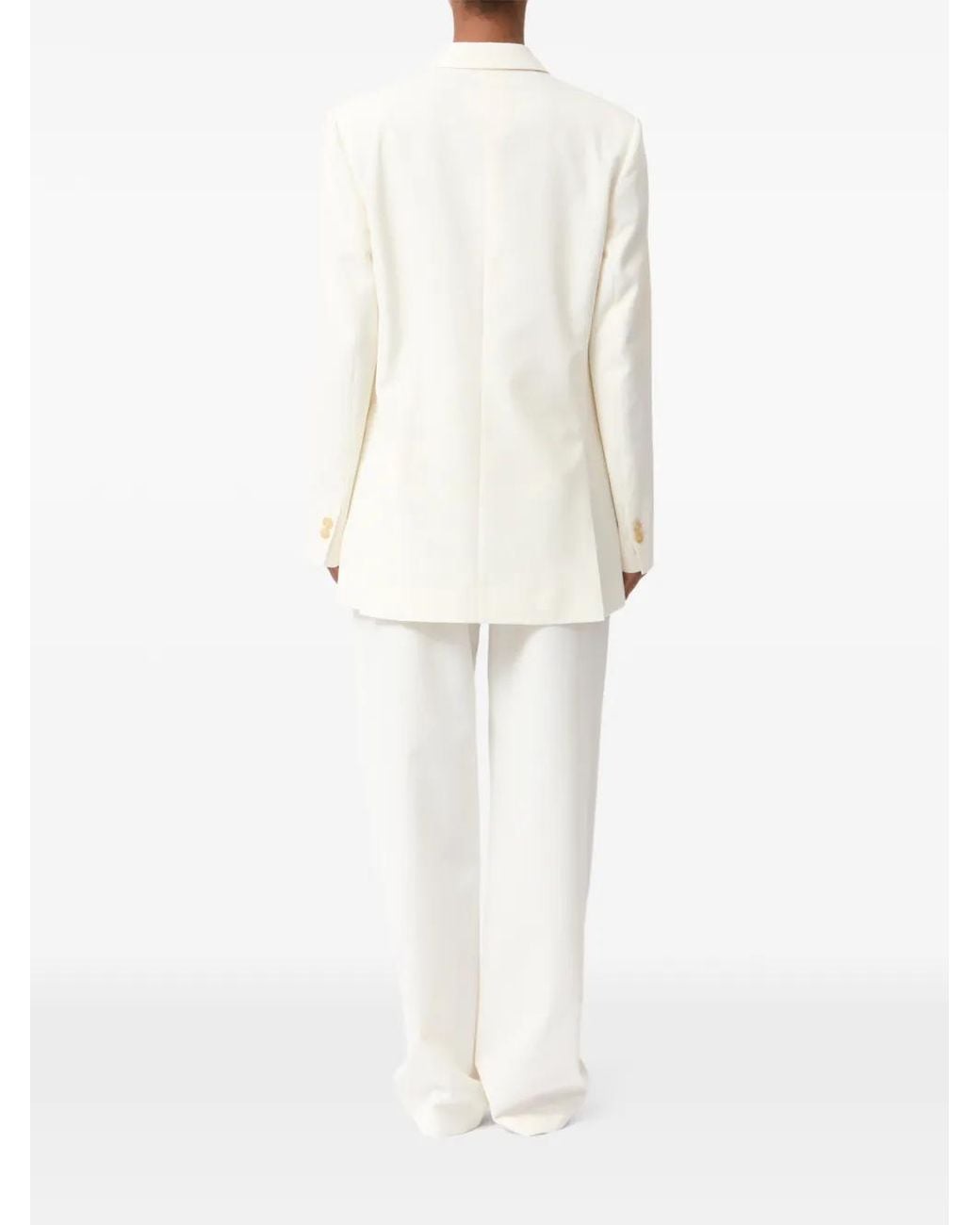 MM6 by Maison Margiela White Double-Breasted Jacket