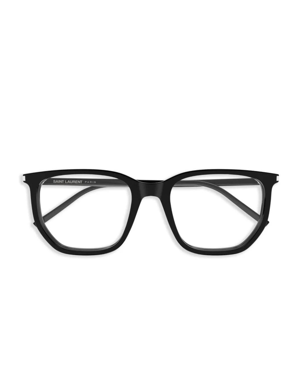 Saint Laurent Black Brille Mit Eckigem Gestell