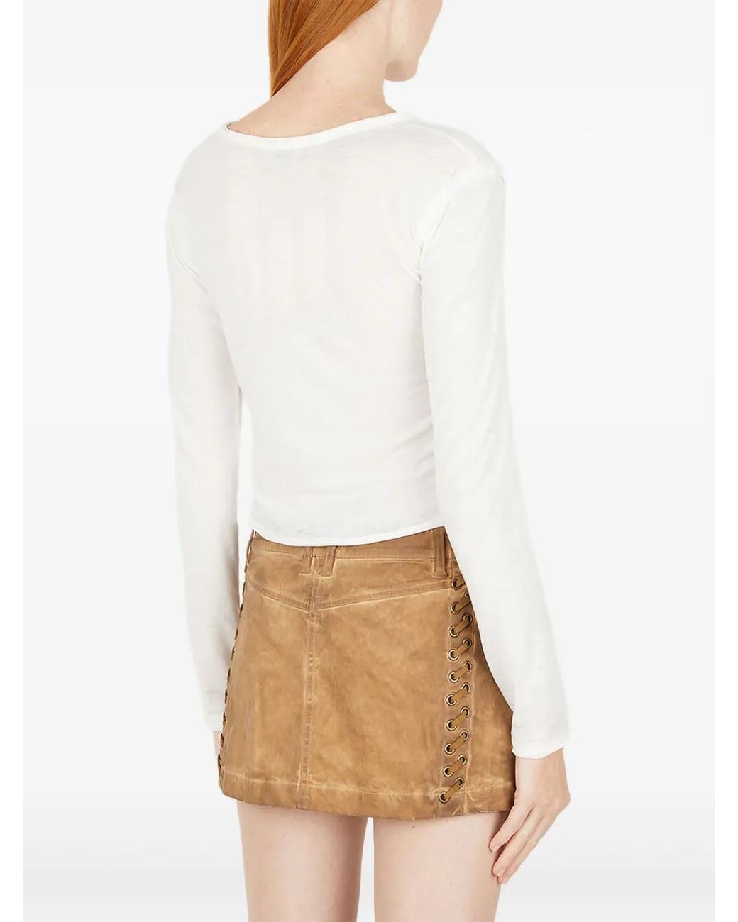 Guess White Logo-Appliqué T-Shirt