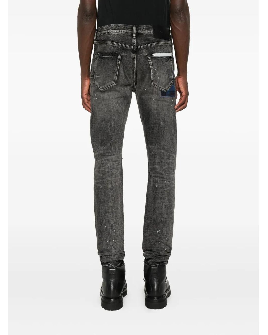 Purple Brand Gray P001 Plaid Patch for men