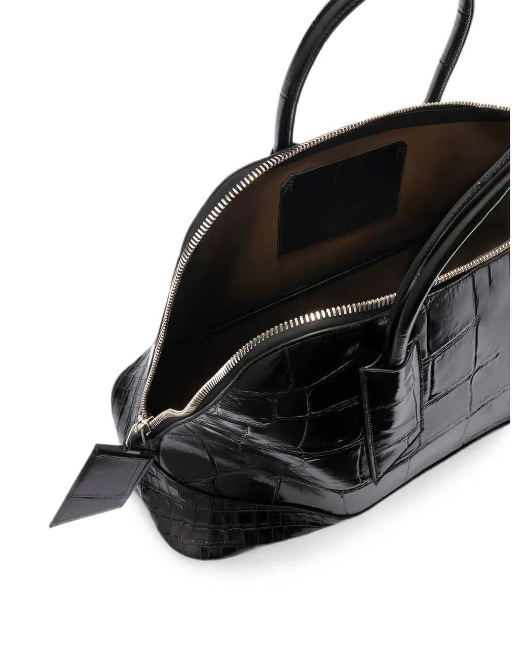 The Attico Black La Sant Ambroeus Ice Top Handle Bag