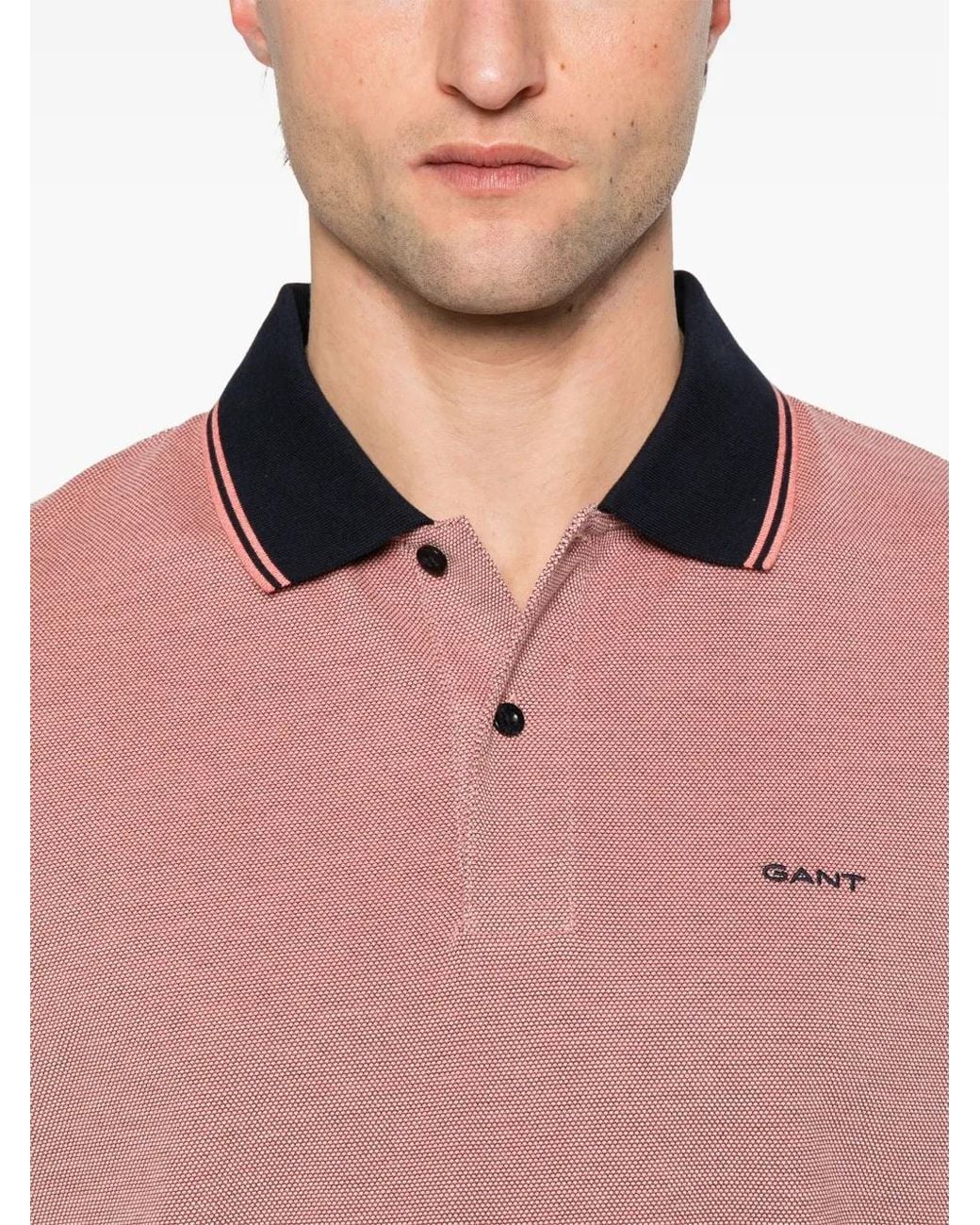 Gant Pink Oxford Polo Shirt for men