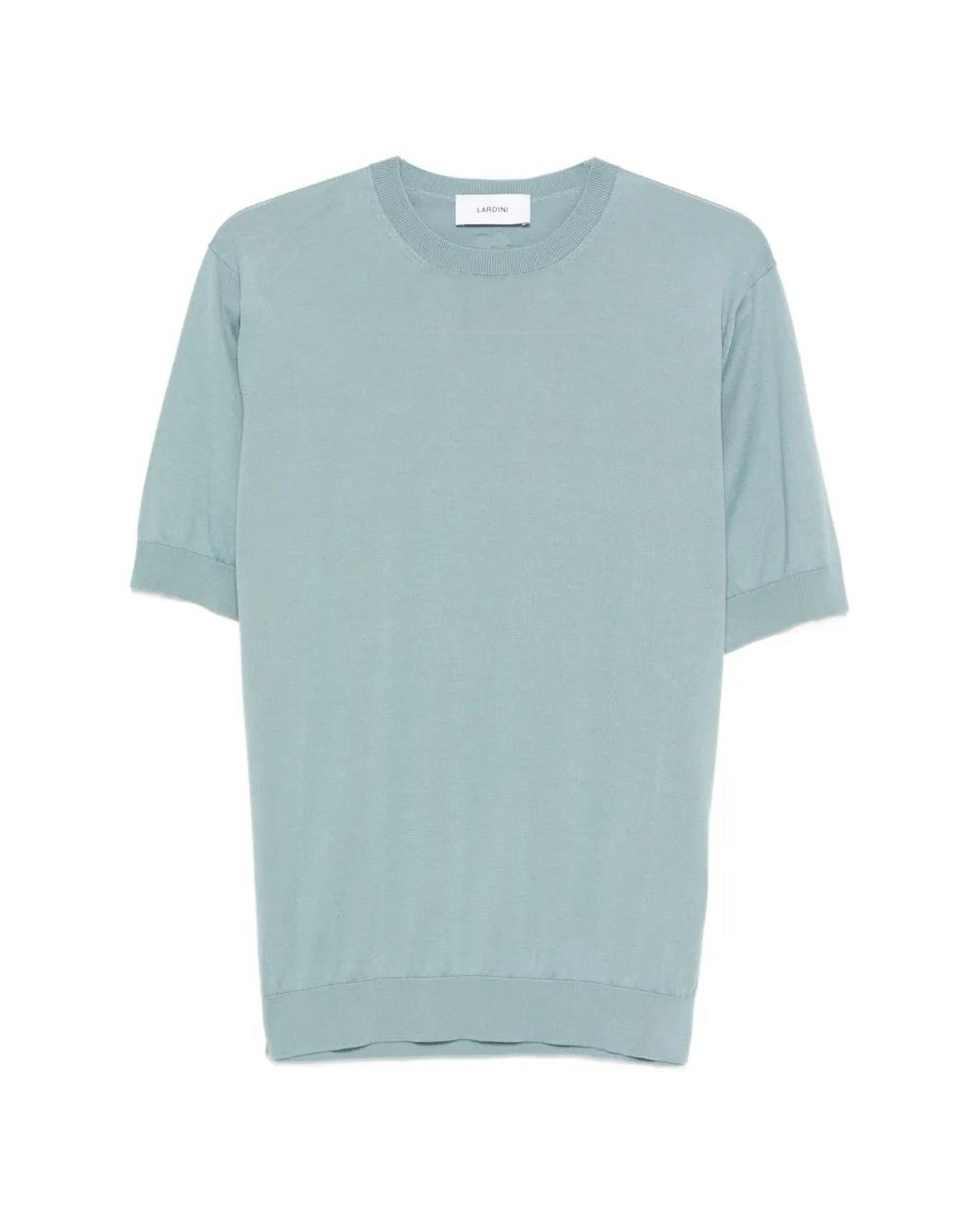 Lardini Blue Crew-Neck Knitted T-Shirt for men